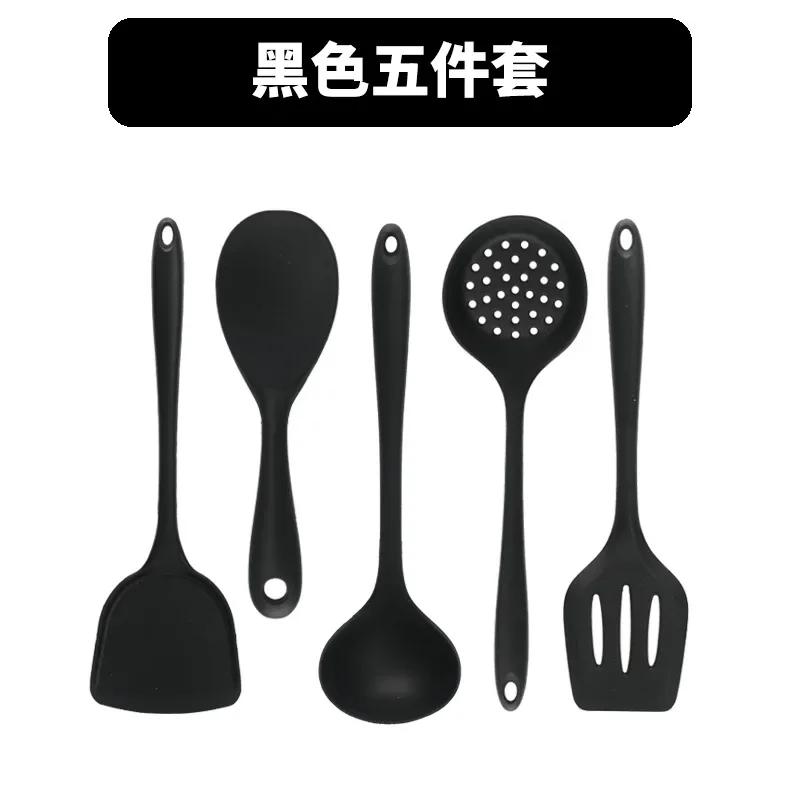 Kitchen Accessories Cooking Kitchen Set Cookware Sets, 5pcs Set Food Grade Silicone Spatula, Kitchen Slotted Spoon, Rice Spoon