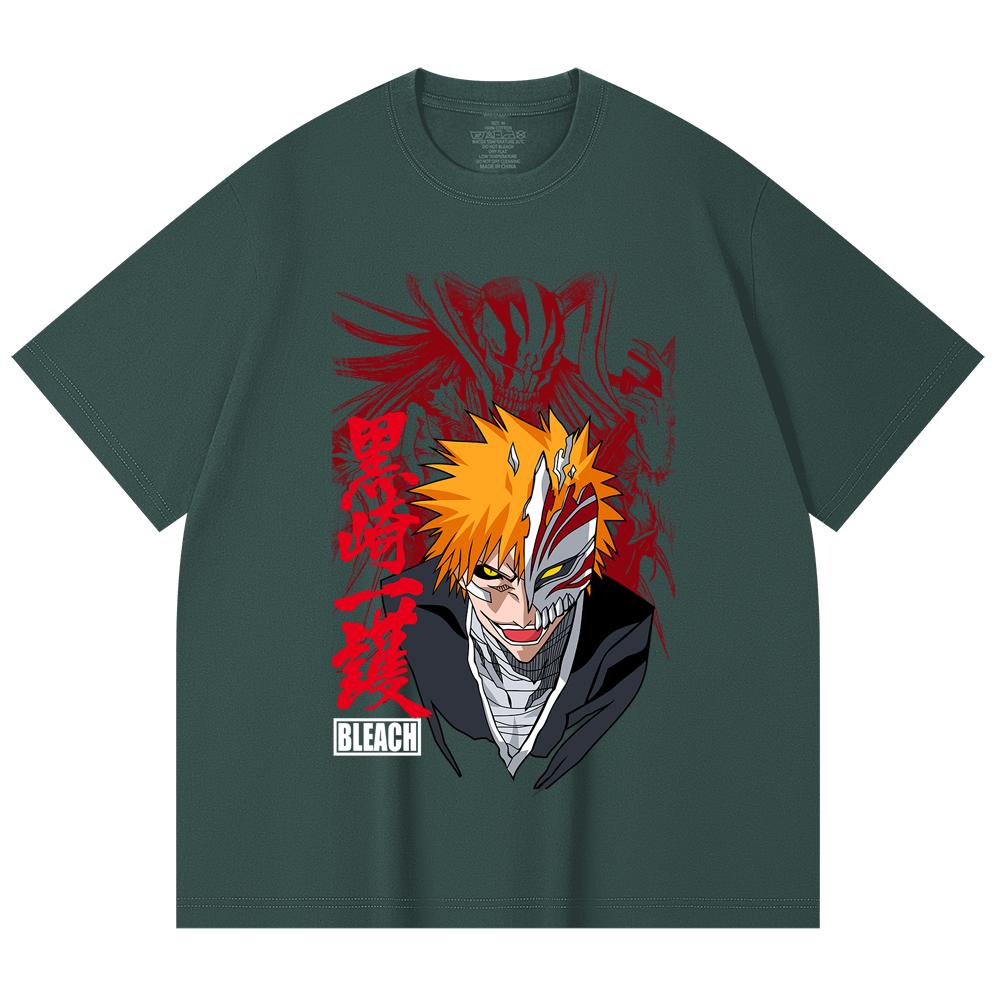 230 Gsm 100% Cotton Bleach V1 Ichigo Print Unisex Heavy Cotton T Shirt