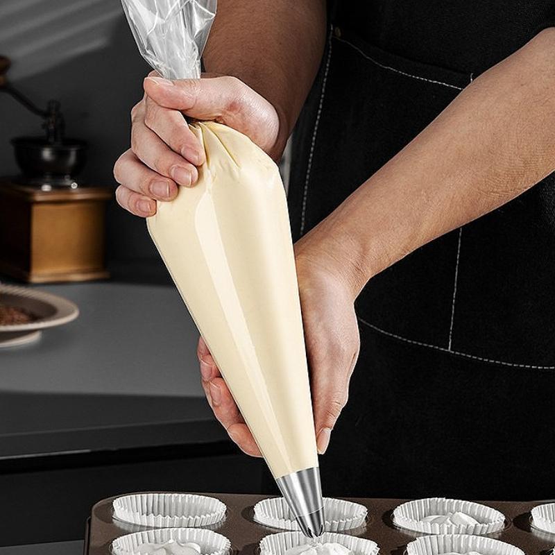 100pcs Cake Cream Bags Disposable Piping Bags Pastry Bags Cream Decoration Home Kitchen Bakery Accessories Cake Decorating Tools