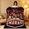 Music M-Morat Throw High-Density Short Plush Blanket Soft Skin-Friendly for Sofa Nap Air-Conditioned Room