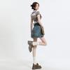 Classic Style Blue Summer Denim Skirt for Womens Summer Latest High-waisted Slim Skirt