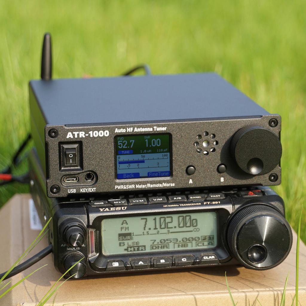 AMNVOLT ATR1000 1000W 1.8-30MHz Radio Receiver Auto Antenna Tuner Lightweight Shortwave Radio Tuner WIFI Remote Control Support