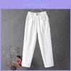 Cotton Linen Casual Pants For Women Summer Wide Leg Loose Fit Trousers For Office Wear