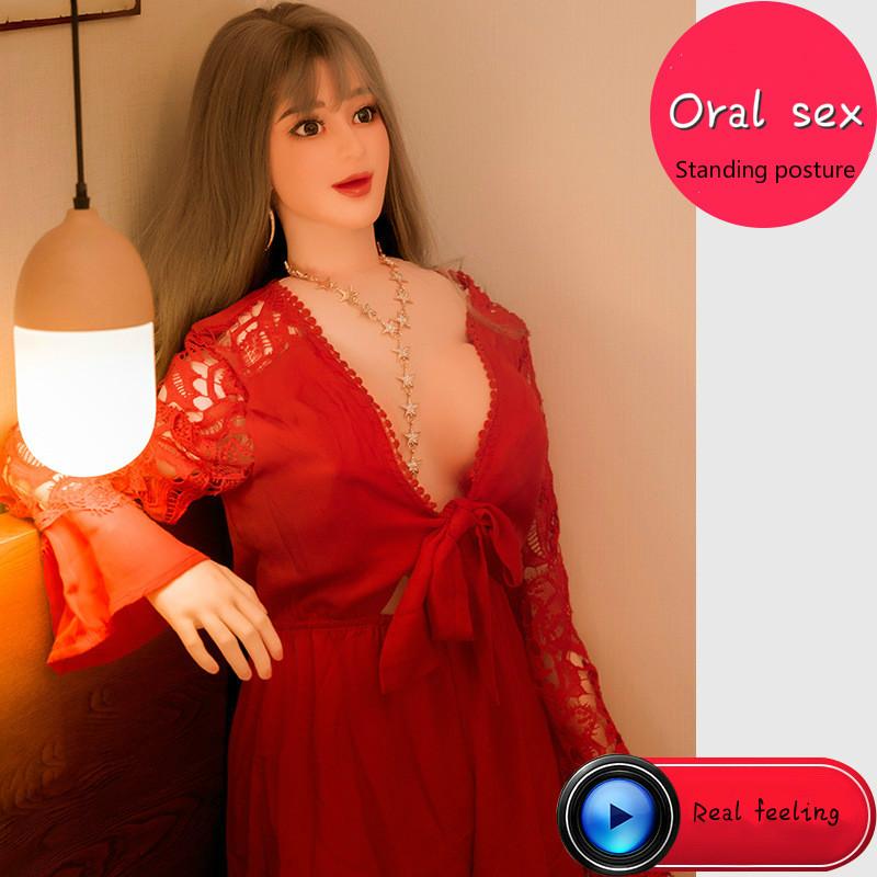 Inflatable Doll 160cm 2.5kg Silicone Solid Breast Male Masturbation Girlfriend Delicate Simulation No Wigs