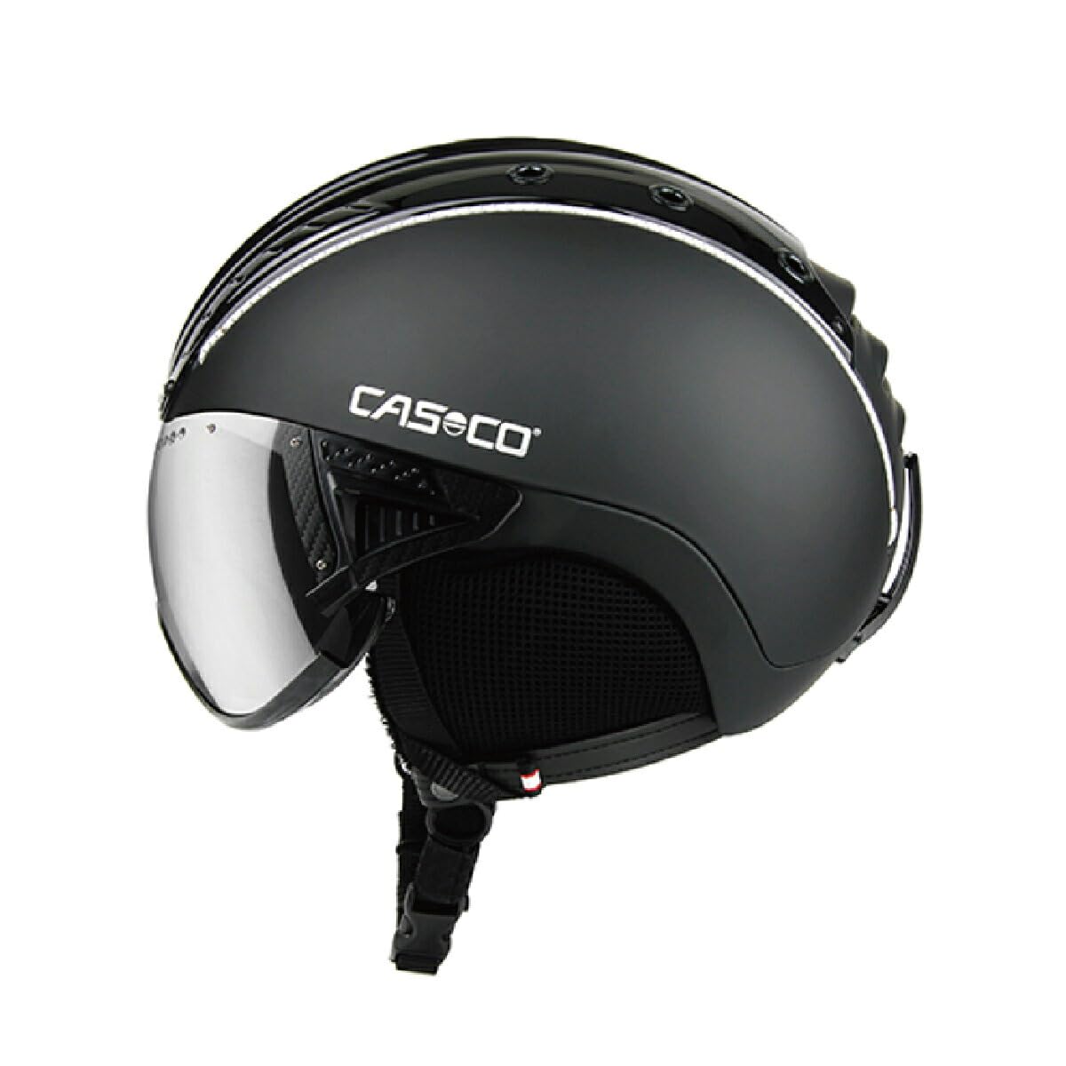 

Горнолыжный шлем CASCO VISOR CARBONIC мужской женский 2023 SP-2 чёрный