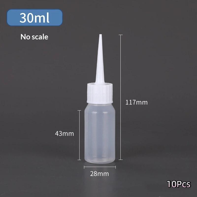 

10-Pack Fine Tip Applicator Bottles Set 30ml 50ml 100ml Empty Precision Glue Bottles with Fine Nozzles 30ML