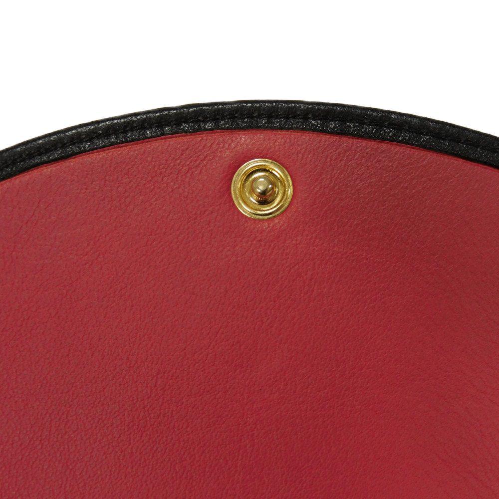 Used 10656 Trifold Wallet 7942, Old Style, Smooth Calfskin, Vintage, Old Red, Two-Tone CD Logo, Black, Unisex from