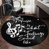 Music Harmony Symbol round carpet Chair cushion Round Entryway Rug, Soft Round Rugs for Living Room, Bedroom, Circle Carpet decor gifts