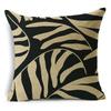 Black And White Collection Geometric Prints Linen Pillowcase Square Bedroom Car Decor Cushion Cover 40Cm/45Cm And 50Cm