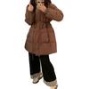 Waist down jacket women's medium length 2024 winter fashion hooded thin warm white duck down small jacket tide