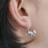 Unique Cat Earring Minimalist Piercing Earring Daily Wear Long Tail Cat Earring