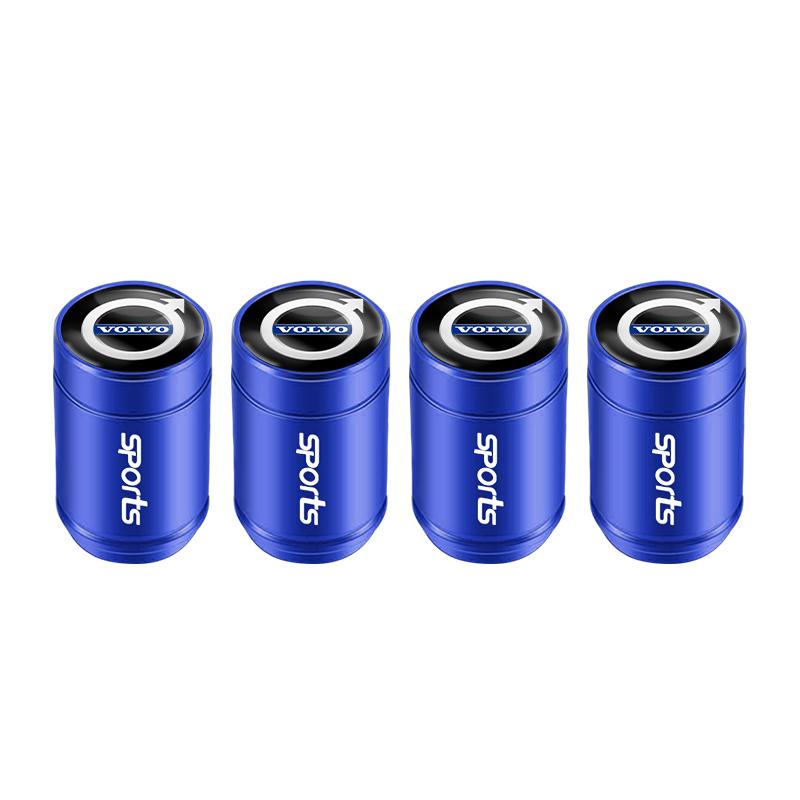 4Pcs 3D Aluminum Alloy Car Wheel Tire Air Valve Dust Caps For Volvo XC90 V90 V60 XC60 V40 S80 S60 S90 C40 XC40 V70 XC70 C30 C70