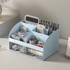 Desktop Storage Box Pen Holder Stationery Cosmetics Lipstick Organizer 6 Grids With Drawer Desk Storage Organizer Home Office