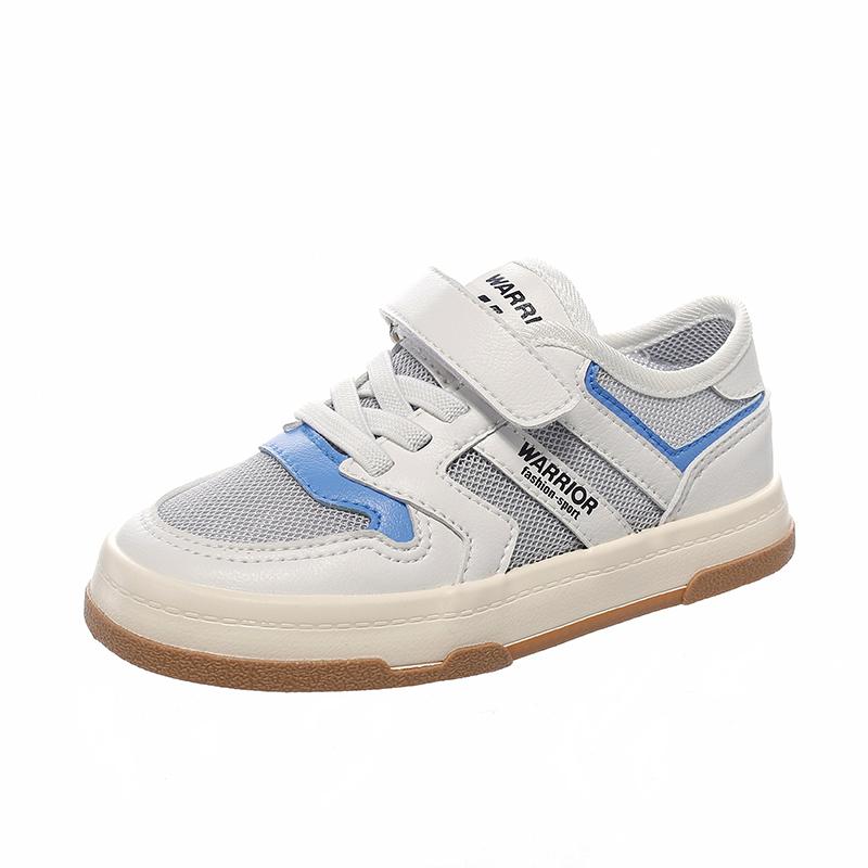 Warrior Lightweight Breathable Low-Top Casual Sneakers Kids Sneakers Gray White WZTH-079612