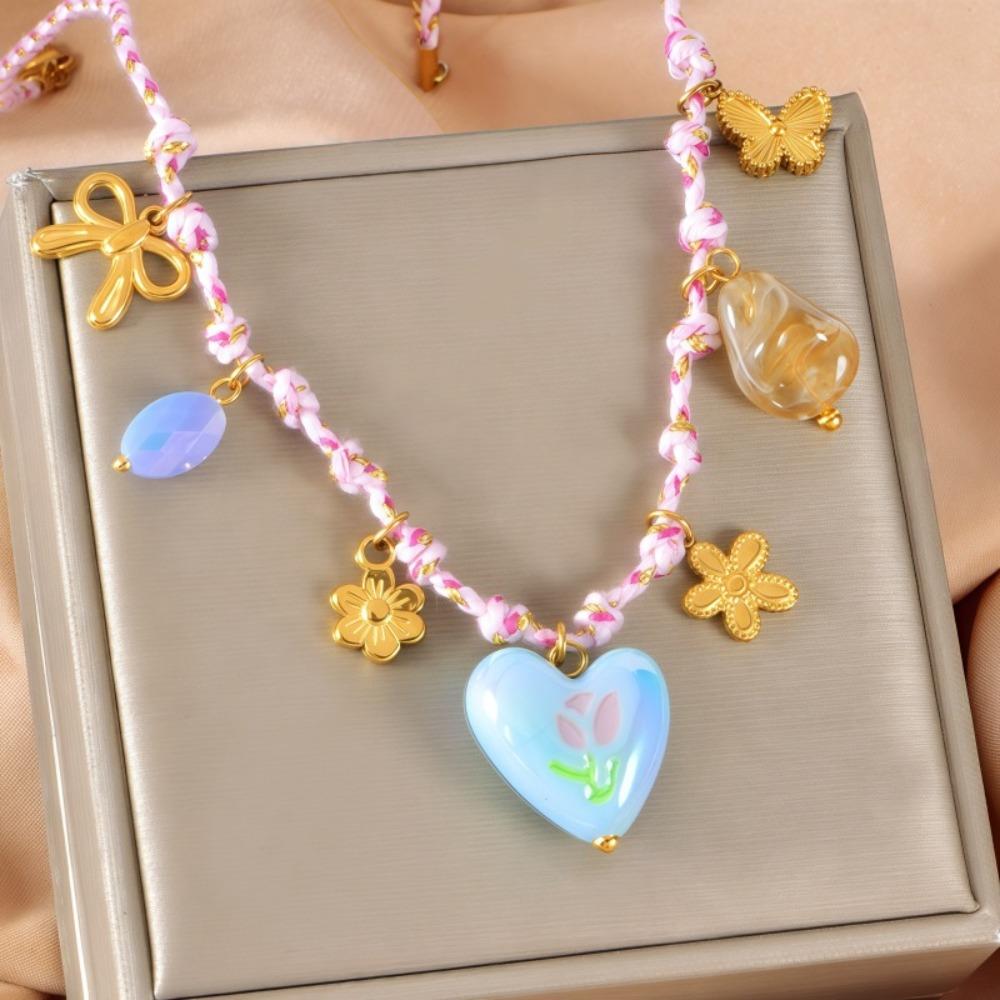 Multi-Pendant Shell Pendant Necklace Ocean Series Clavicle Necklace Starfish Necklace  Summer