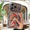 Phone Case: 2D Flat Design, Suitable for iPhone 18 17 16 15 14 13 Pro, Transparent Corner Protection Case, Cherry Girl, Christmas and Halloween Gift