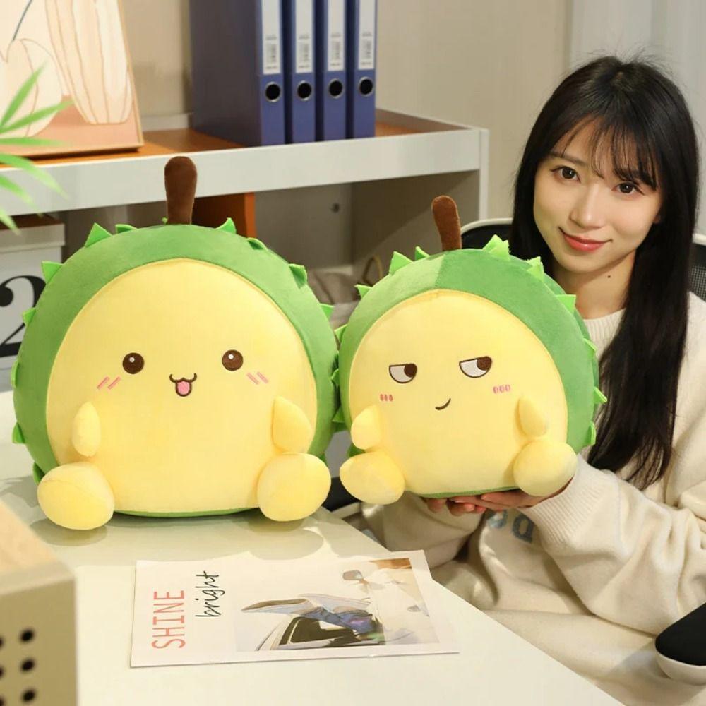 Fluffy Emote Durian Plush Toys Soft Stuffed Durian Toys  Kids Holiday Gifts