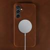 Luxury for Magnetic Magsafe Samsung Galaxy S23 Ultra Leather Phone Case for Samsung S24 S23 S22 S21Plus Wireless Charging Cover