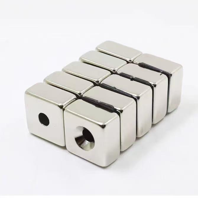 Rectangular Countersunk NdFeB Magnet Sheet with Hole