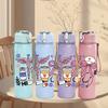 1PC Medical Nurse Tool Graphic,750ml Color Plastic Sports Water Bottle,Leakproof Flip Straw Lid,Suitable for Sports Office Home Use