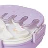 Bento Lunch Box for Kids Adults 3 Compartment Plastic Cute Ice Cream Lunch Snack Containers with