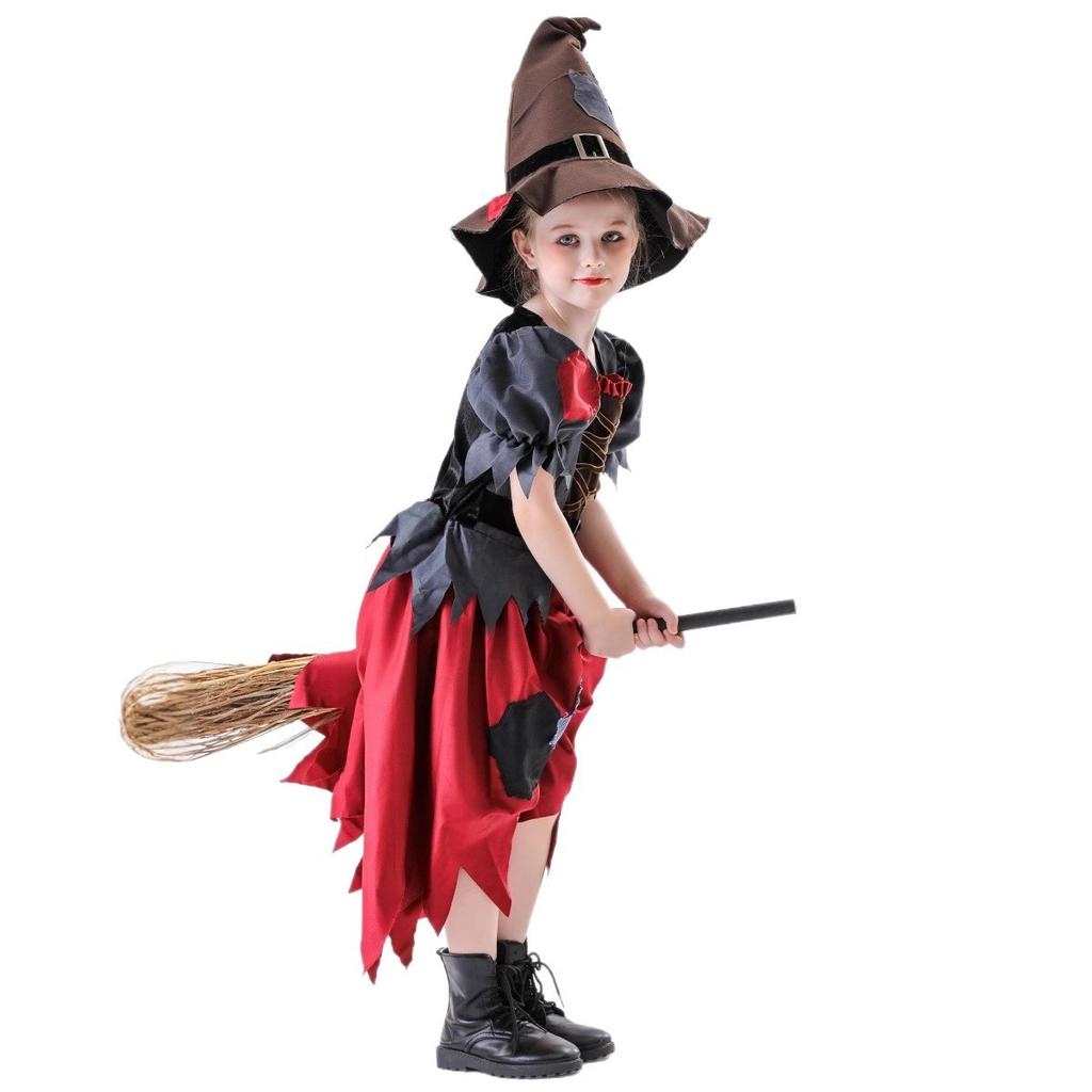 Halloween Costumes Children's Witch Skirts, Scary Vampire Witch Masquerade Dress Up