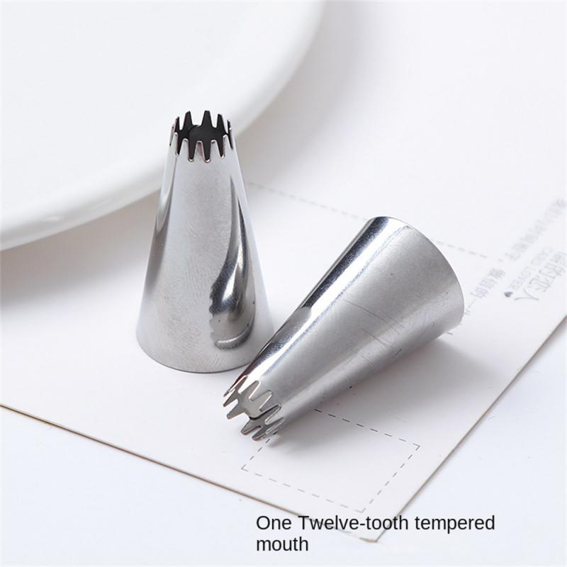 Duze Sfaturi pentru decorarea prăjiturii Cremă pentru glazură din oțel inoxidabilDuze Pungi de patiserie Diy Strângere pentru coacere Pungă de montare lucrată manual