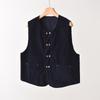 Women's Double-Breasted Corduroy Vest: Versatile Loose Fit, Sleeveless Fashion with Shoulder Pads, Autumn Collection.