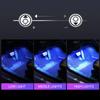 4Pcs LED Car Interior Atmosphere Backlight Ambient Mood Foot Light With Cigarette USB Lighter Decorative APP Remote Control Lamp