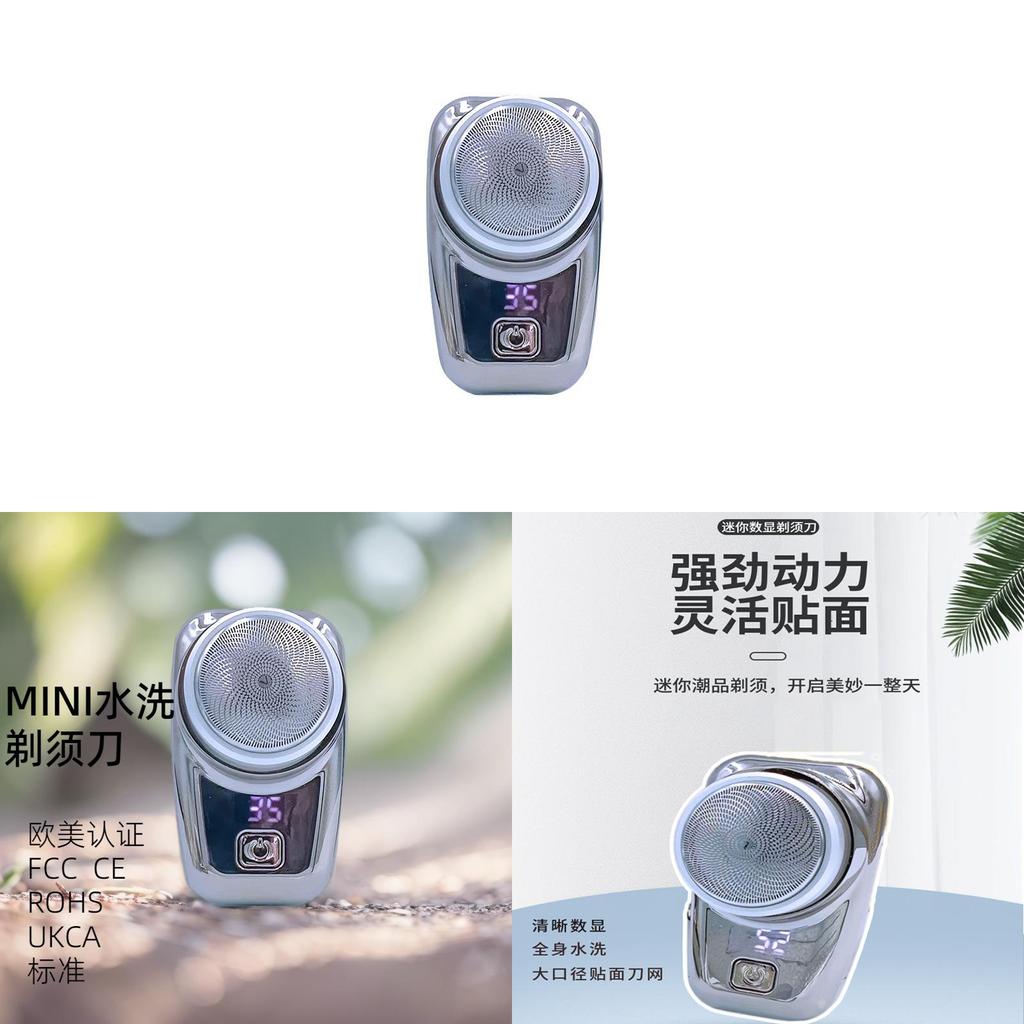 Mini Led Display Electric Shaver Usb Rechargeable Portable Shaving Razor