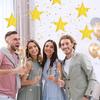40 Pcs Metallic Star Cutouts Double Printed Paper Stars Decoration for Wedding Movie Night Party Supplies Bulletin Board Classroom Wall Decorations