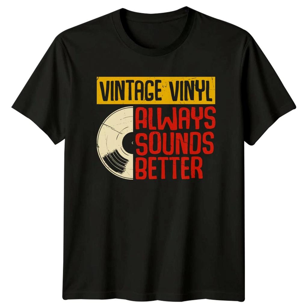 Vintage Vinyl Always Sounds Better T-Shirt Retro Birthday Gift For Him And Her