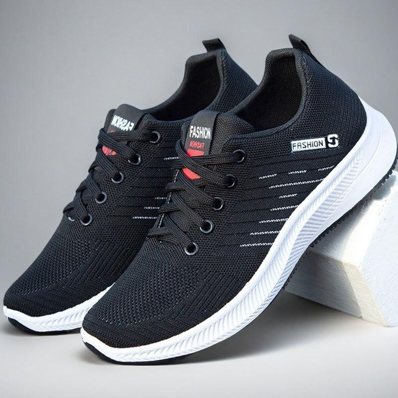 Summer Men's Shoes Fresh Lightweight Casual Sports Shoes Outdoor Soft Soles Comfort Lace Up Running Shoes Comfortable Sneakers