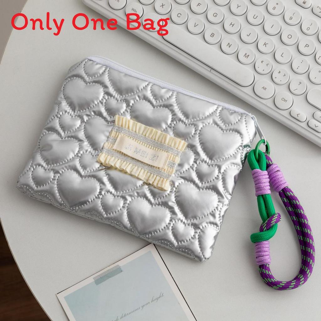 Colorful Stripe Polyester Waterproof Makeup Bag With Zipper Closure For Daily Use