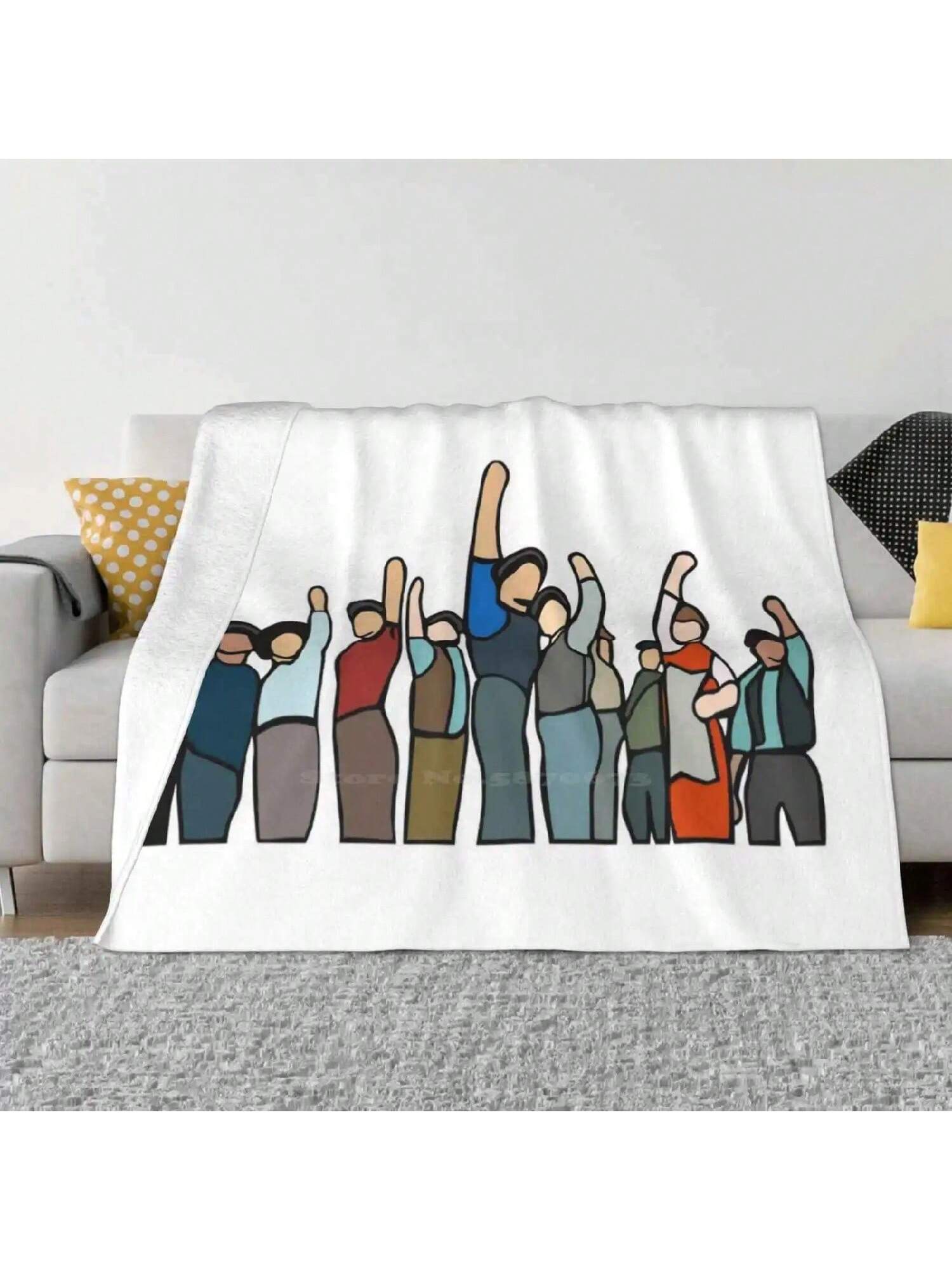 Newsies News Strong And Defiant Fashion Soft Warm Throw Blanket News Fight Jack Defiance Newsies On Tour Newsies Movie 75X95CM серый