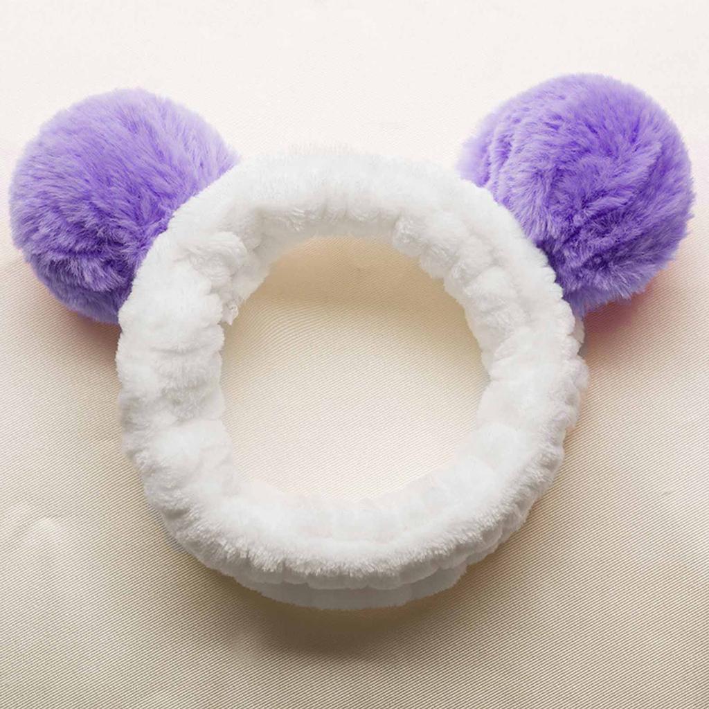 Plush Headband Sweet Face Wash And Makeup 3-D Hair Ball Headband