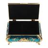 Vintage Metal Jewelry Box Trinket Storage Box for Rings Earrings Necklace Treasure Chest Organizer Antique Keepsake Gift