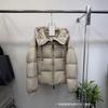 Winter new European station European and American style Max short hooded white duck down jacket webbing drawstring to keep warm outside