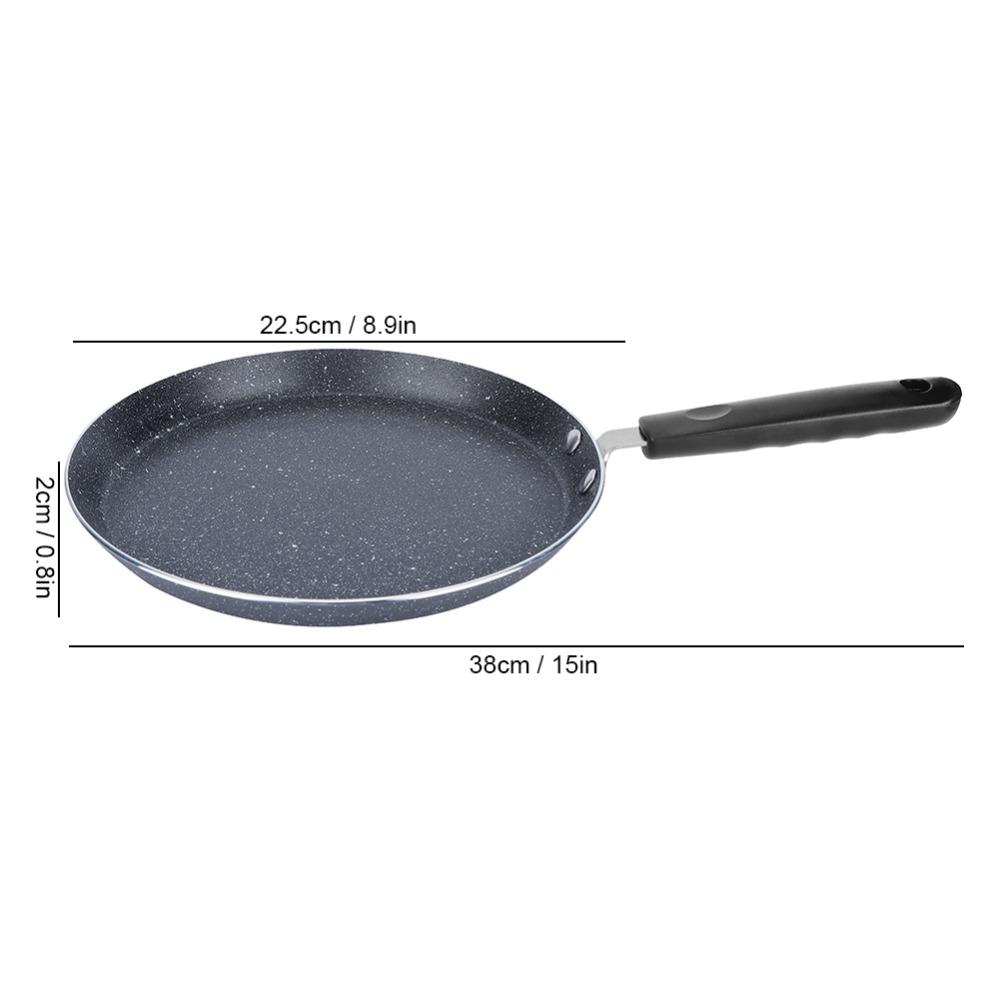 Round Shape Nonstick Crepe Pan Aluminum Alloy Flat Skillet Pan  Pancake Egg Pizza Tortilla