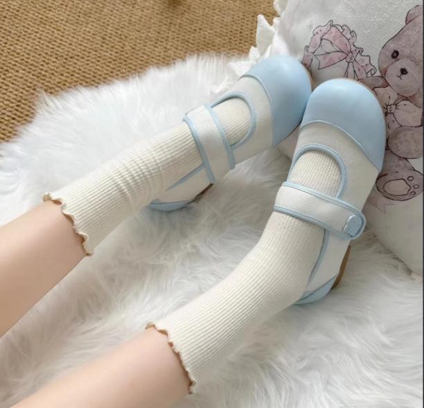 Fashion Small cute round toe flat sole shoes for spring and summer versatile color blocked casual simple daily not tiring women's shoes