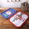 Christmas Decor Tinplate Disc Wine Fruit Candy Plate Food Storage Tray for Home Kitchen