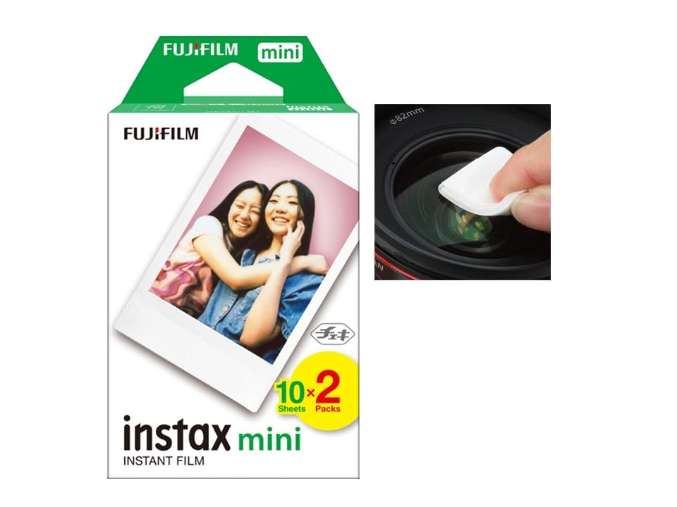 

Fuji Film Instax Mini JP2 Instax Film (20 листов) В комплект входит 1 пакетик удобного очистителя для линз HAKUBA.