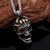 Creative 316L Stainless Steel Ghost Skull Necklace Vintage Viking Men's Neo-Gothic Fashion Rock Party Pendant Amulet Jewelry
