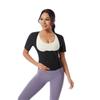 Women's Slimming Body Shaping Yoga Suit with Tummy Control & Chest Support - Short Sleeve, In Stock, Fitness-Ready