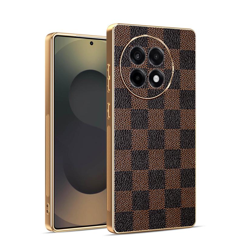 Leopard Print & Checkered Leather OnePlus ACE5/NORD4 Drop-proof Phone Case