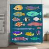 Vibrant Underwater World Fish Shower Curtain Set for Bathroom Decoration Multiple Sizes Available On