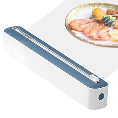 Mutfak için Sürgülü Kesicili Streç Film Dağıtıcı 2'si 1 Arada Plastik Sarma Teneke Folyo Tutucu Ev Restoran için Yenilikçi Streç Film Kesici ve Dağıtıcı