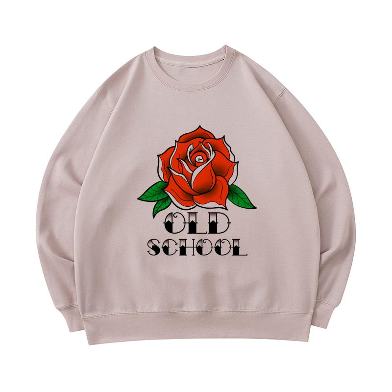 rose print sweatshirt