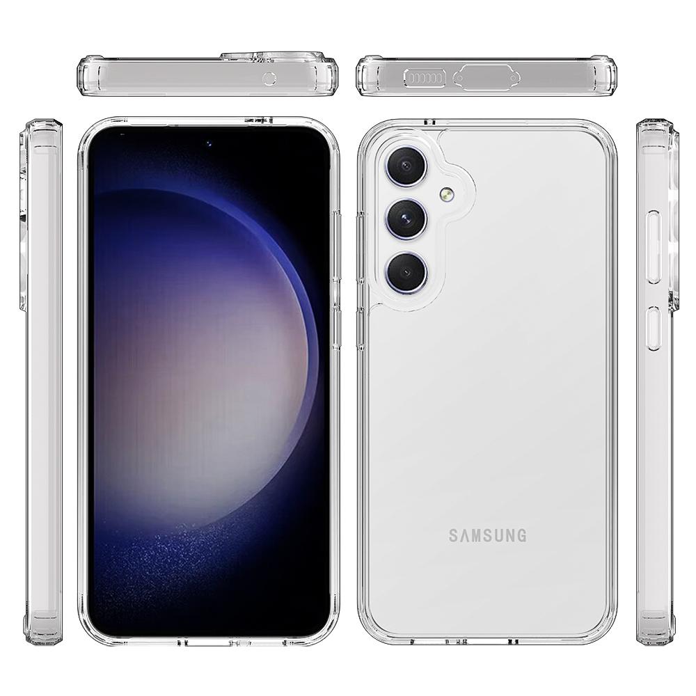 Dla Samsunga Galaxy S23 FE Super Przezroczyste Etui na Telefon Komórkowy Akryl+TPU Hybrydowy Pokrowiec na Telefon