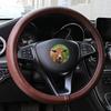 Universal 38cm Car Steering Wheel Cover Genuine Leather Braid For Steering Wheel 15in Cowhide Car Steering Wheel Wrap Soft Cool